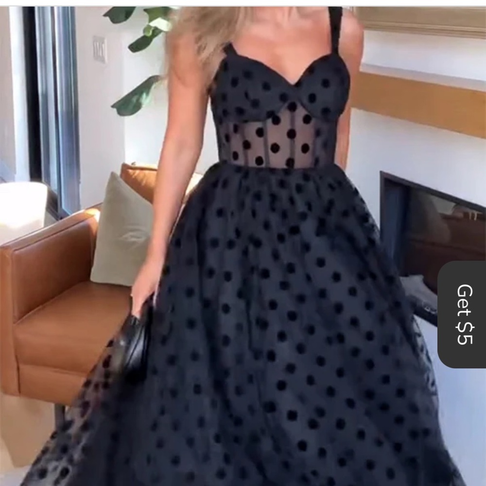 NWOT black tulle dress